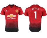 2018-2019 Manchester United thailand version #1 DE GEA red soccer jersey home