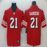 49ers #21 Deion Sanders red nike Color Rush Limited Jersey-BD