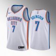 Nike oklahoma City Thunder #7 Chet Holmgren white basketball jerseys Hot press font