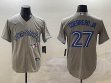 Nike Toronto Blue Jays #27 Vladimir Guerrero Jr gray Majestic baseball jerseys-BD