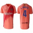 2018-2019 Barcelona Thailand version #4 I.RAKITIC pink soccer jersey away