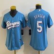 Youth Nike Texas Rangers #5 Corey Seager skyblue majestic baseball jerseys