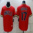 Nike Los Angeles Angels #17 Shohei Ohtani red throwback majestic baseball jerseys-BD