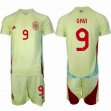 2024-2025 Spain team #9 GAVI yellow soccer jerseys away-HQ