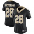 Women Saints #28 Adrian Peterson Nike black Color Rush Limited Jersey