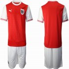 2021 Austria team red soccer jersey home