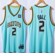 New Orleans Hornets #2 LaMelo Ball green nba Jerseys 75th-XD