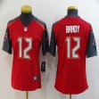 Women Tampa Bay Buccaneers #12 Tom Brady red Color Rush Limited jersey