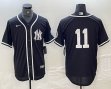 Nike New York Yankees #11 Anthony Volpe black majestic baseball Jerseys Joint name 03