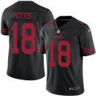 Custom 49ers #18 Dante Pettis nike black Color Rush Limited Jersey