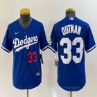 Youth Nike Los Angeles Dodgers #33 Outman blue majestic baseball jerseys 01