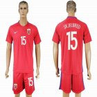 2016-2017 Norway team SKJELBRED #15 red soccer jerseys home