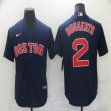 Nike Boston Red Sox #2 Xander Bogaerts dark blue majestic baseball Jersey-BD