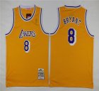 Youth Los Angeless Lakers 8 Kobe Bryant yellow throwback basketballJersey