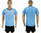 2018 World Cup Uruguay team skyblue soccer jersey home