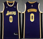 Nike NBA Los Angeles Lakers #0 Westbrook blue nba basketball Jerseys-XD