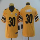 Youth Nike Steelers #30 James Conner yellow Color Rush Limited Jersey-Inverted version