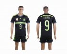 2014 Spain world cup TORRES 9 black soccer uniforms away