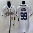 Nike New York Yankees #99 Aaron Judge white majestic baseball Jersey Joint name 04