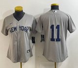 Youth Nike New York Yankees #11 Anthony Volpe gray MLB baseball Jersey 01