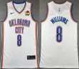 Nike Oklahoma City Thunder #8 Jalen Williams white nba jerseys