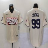 Nike New York Yankees #99 Aaron Judge beige majestic baseball Jersey Joint name