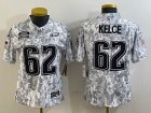 Youth Philadelphia Eagles 62# Jason Kelce Nike Arctic Camo 2024 Salute to Service Limited Jersey