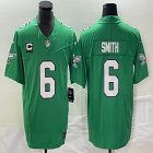 Nike Philadelphia Eagles #6 DeVonta Smith Green throwback Color Rush Limited Jersey C Patch -BD